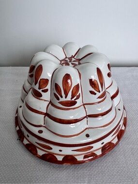 Hand-Painted Vintage Ceramic jelly mold made in Italy
